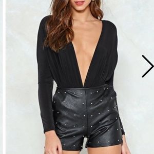 NWT NastyGal Deeper and Deeper Plunging Bodysuit